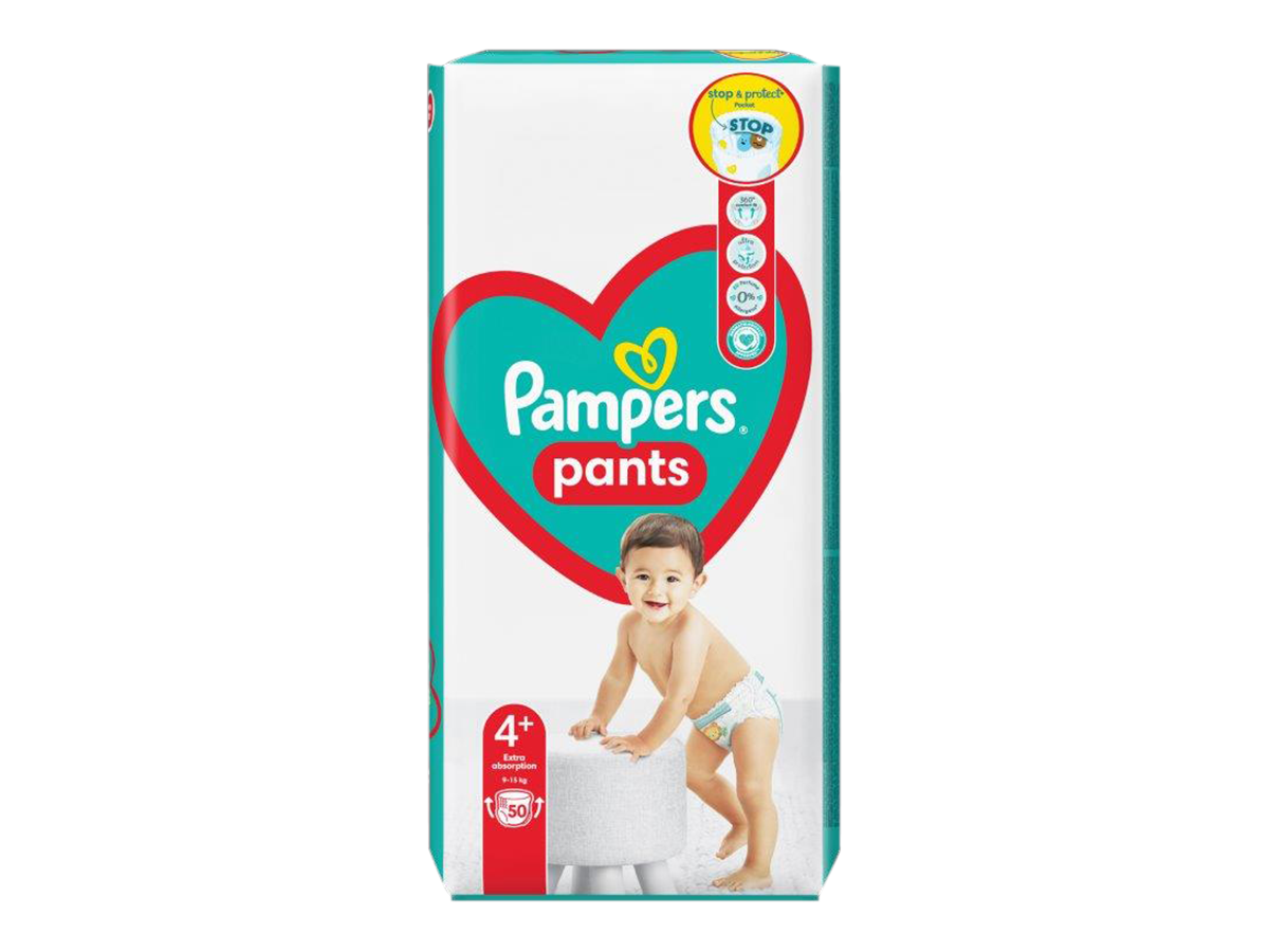 Pampers Pants Jumbo Pack vel. 4+ (9-15 kg) plenkové kalhotky 50 ks ...