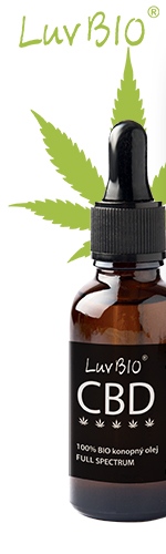 Luvbio CBD 15 % BIO konopný olej 10 ml Luvbio CBD 15 % BIO konopný olej 10 ml
