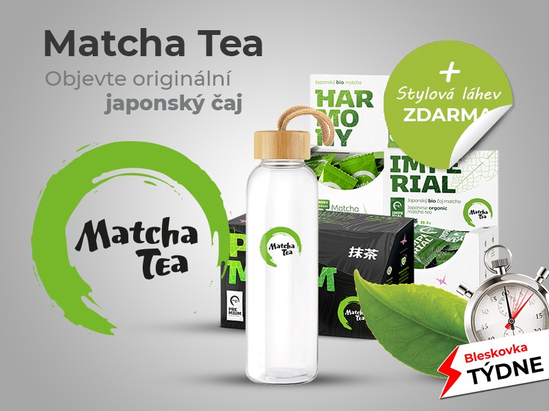 Matcha Tea + stylová láhev zdarma