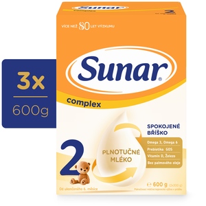 Sunar Complex 2 pokračovací mléko 3x600 g