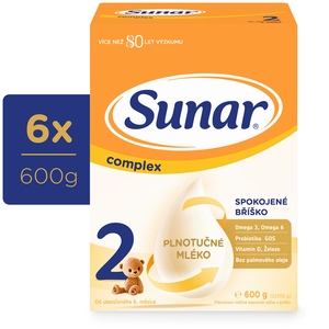 Sunar Complex 2 pokračovací mléko 6x600 g