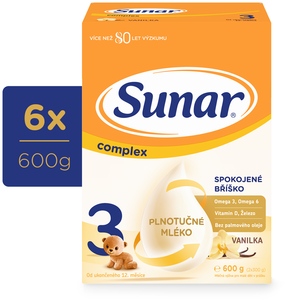Sunar Complex 3 Vanilka batolecí mléko 6x600 g