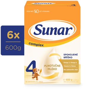 Sunar Complex 4 batolecí mléko 6x600 g Sunar Complex 4 batolecí mléko 6x600 g