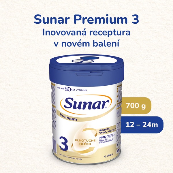 Sunar Premium 3 batolecí mléko 3x700 g