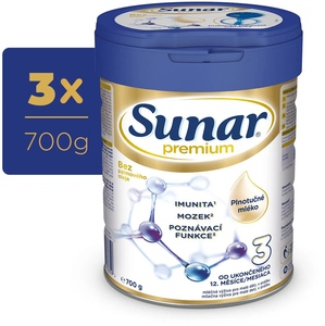 Sunar Premium 3 batolecí mléko 3x700 g Sunar Premium 3 batolecí mléko 3x700 g