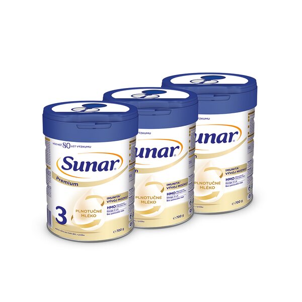 Sunar Premium 3 batolecí mléko 3x700 g