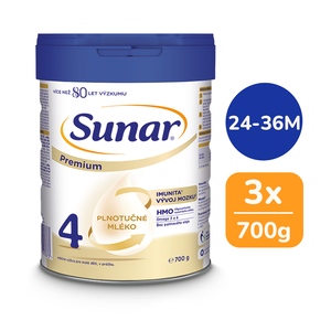 Sunar Premium 4 batolecí mléko 3x700 g