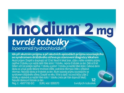 Imodium 2 mg 12 tvrdých tobolek