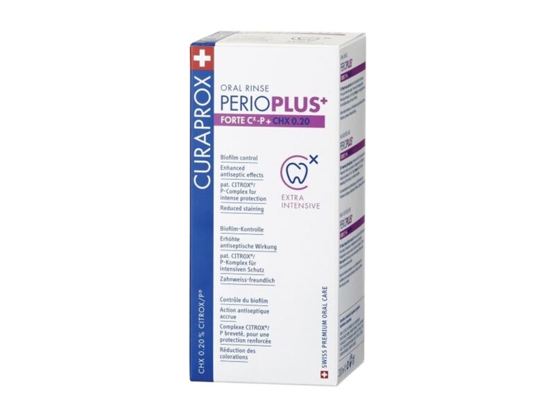 Curaprox Perio Plus+ Forte ústní voda 0,2% CHX 200 ml