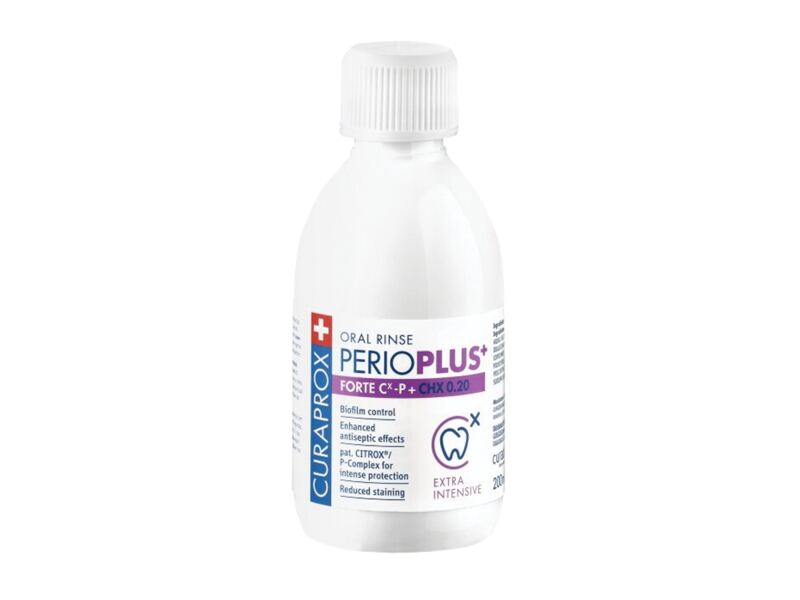 Curaprox Perio Plus+ Forte ústní voda 0,2% CHX 200 ml