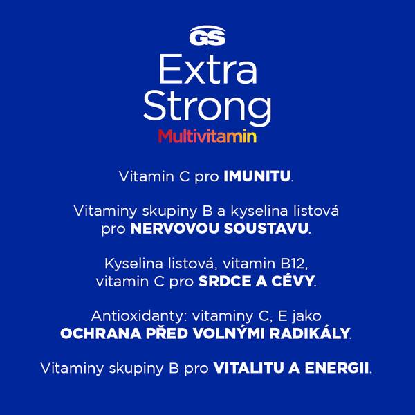 GS Extra Strong multivitamin pomeranč 20+5 šumivých tablet