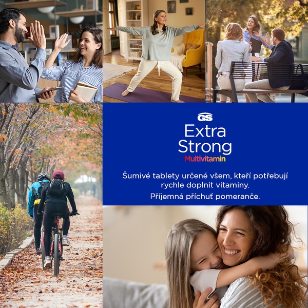 GS Extra Strong multivitamin pomeranč 20+5 šumivých tablet
