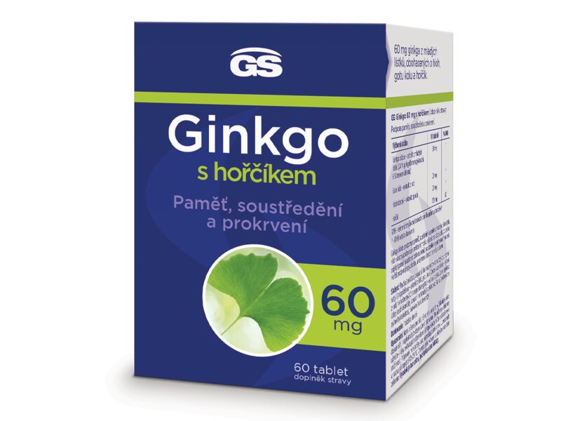 GS Ginkgo 60 mg s hořčíkem 60 tablet