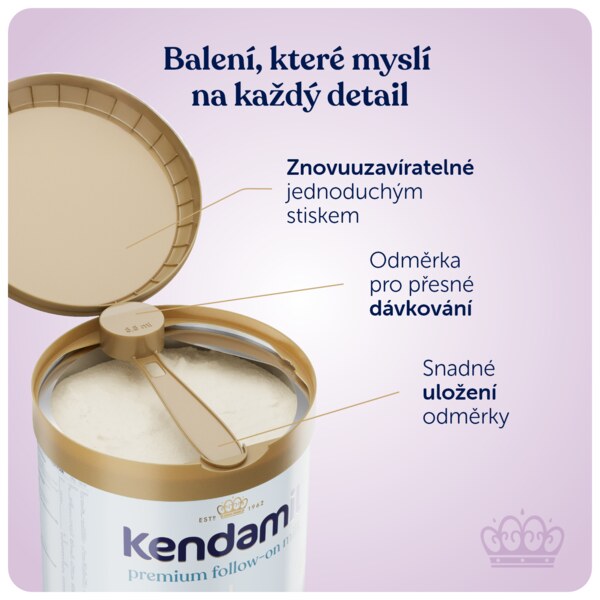 Kendamil Premium 2 pokračovací mléko 6+ měsíců 800 g