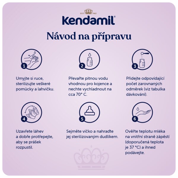Kendamil Premium 2 pokračovací mléko 6+ měsíců 800 g