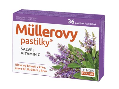 Müllerovy pastilky se šalvějí 36 ks