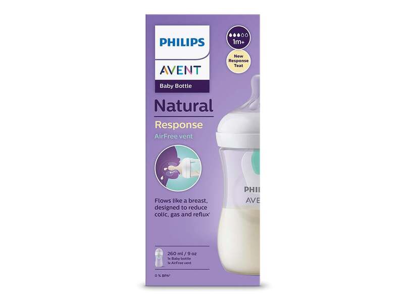 Philips Avent Natural Response kojenecká láhev s ventilem od 1. měsíce 260 ml