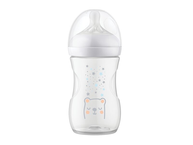 Philips Avent Natural Response kojenecká láhev s ventilem od 1. měsíce medvěd 260 ml