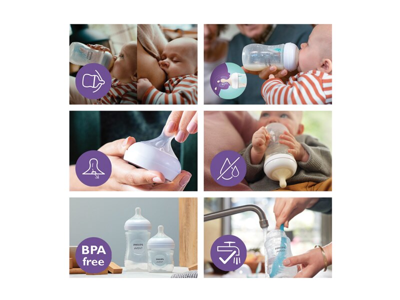 Philips Avent Natural Response kojenecká láhev s ventilem od 1. měsíce medvěd 260 ml