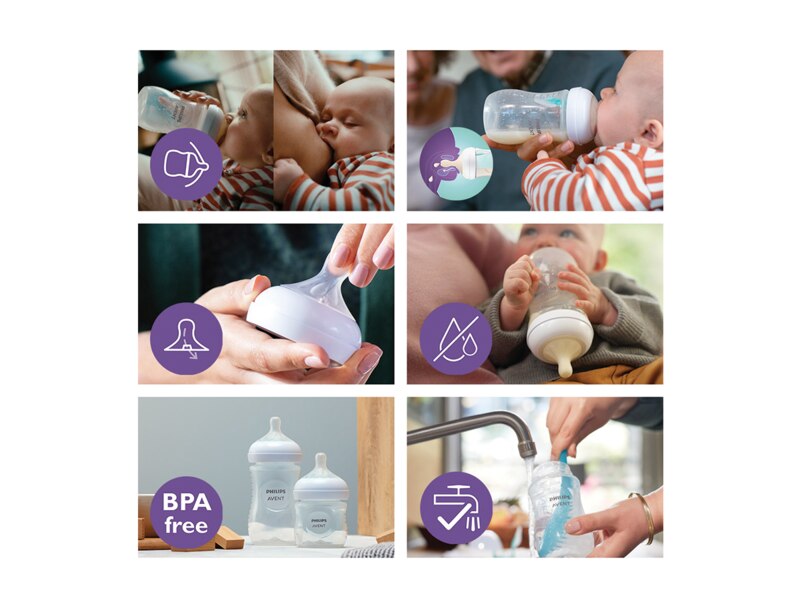 Philips Avent Natural Response kojenecká láhev s ventilem od 1. měsíce slon 260 ml