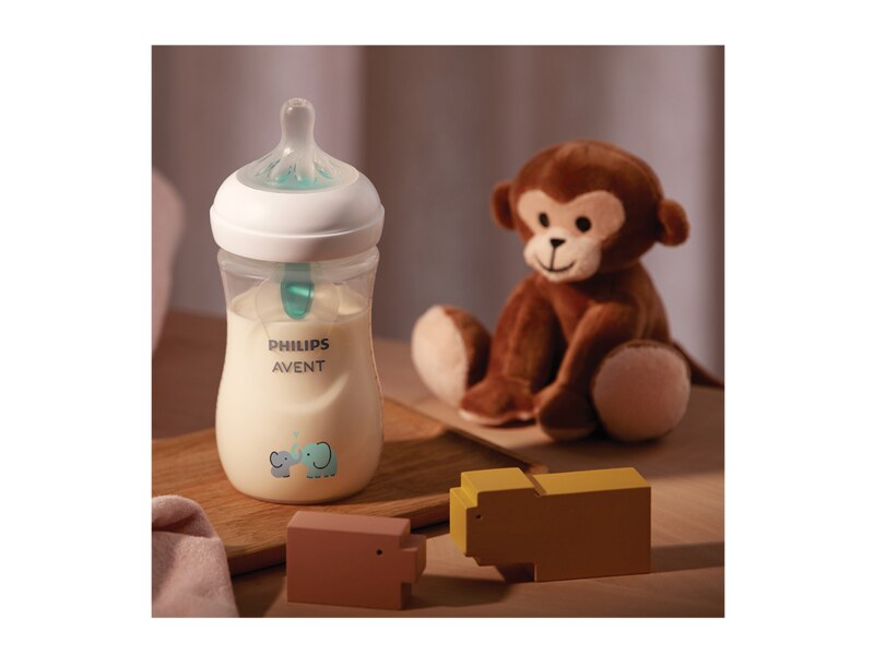 Philips Avent Natural Response kojenecká láhev s ventilem od 1. měsíce slon 260 ml