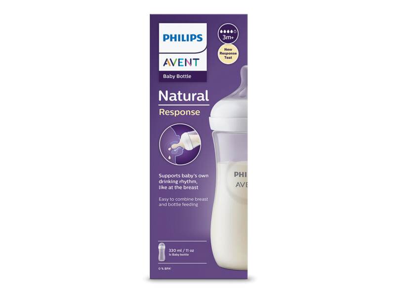 Philips Avent Natural Response kojenecká láhev od 3. měsíce 330 ml