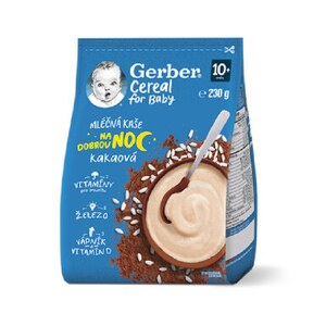 Gerber Cereální mléčná kaše na dobrou noc s kakaem 10+ měsíců 230 g Gerber Cereální mléčná kaše na dobrou noc s kakaem 10+ měsíců 230 g
