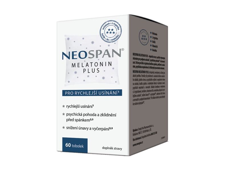 Neospan melatonin plus pro rychlejší usínání 60 tobolek