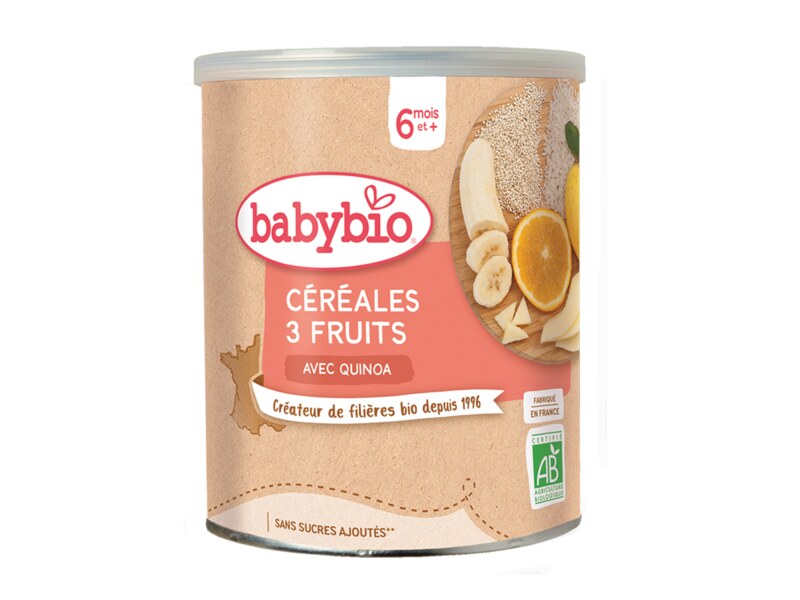 Babybio Nemléčná rýžovo-quinoová kaše s třemi druhy ovoce 220 g