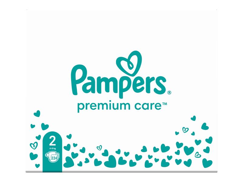 Pampers Premium Care vel. 2 (4 - 8 kg) plenky měsíční balení 224 ks