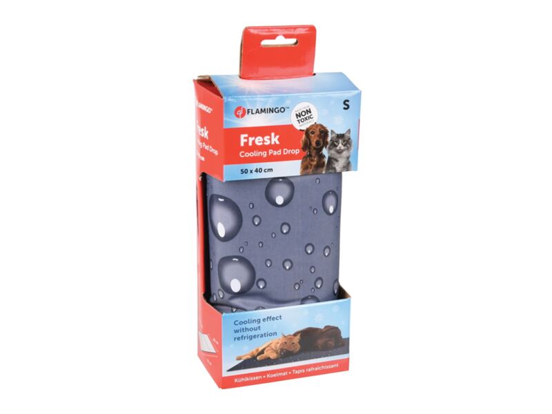 Flamingo Chladicí podložka se vzorem kapky šedá S 50x40 cm