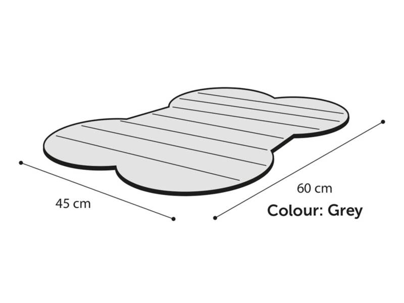 Flamingo Chladicí podložka ve tvaru kosti se vzorem kapky šedá 45x60 cm