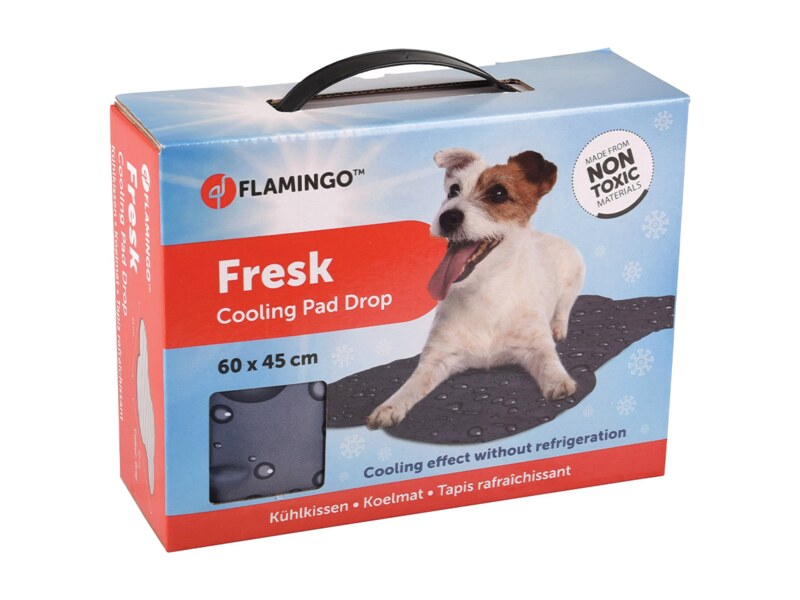 Flamingo Chladicí podložka ve tvaru kosti se vzorem kapky šedá 45x60 cm