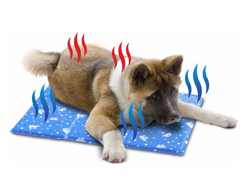 Flamingo Chladicí podložka ve tvaru kosti se vzorem kapky šedá 60x86 cm