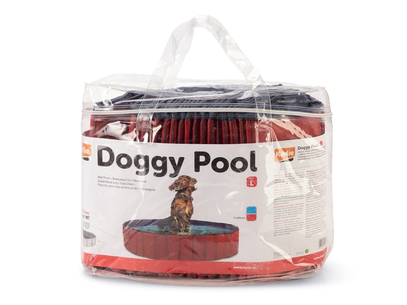 Karlie Skládací bazén pro psy modro-červený 160x30 cm
