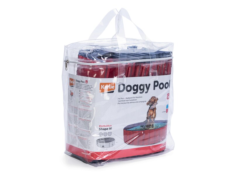 Karlie Skládací bazén pro psy modro-červený 120x30 cm