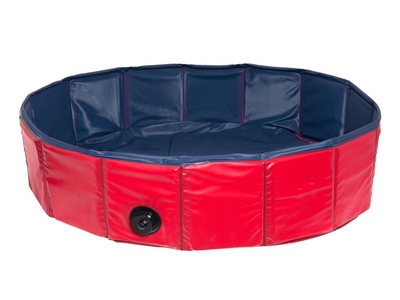 Karlie Skládací bazén pro psy modro-červený 120x30 cm