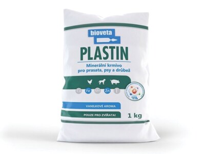 Plastin doplňkové minerální krmivo pro psy, prasata a drůbež 1 kg prášek