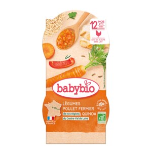 Babybio Zelenina s kuřetem a quinoou 2x200 g
