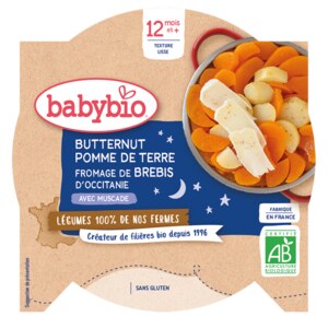 Babybio Máslová dýně s bramborami a ovčím sýrem 230 g Babybio Máslová dýně s bramborami a ovčím sýrem 230 g