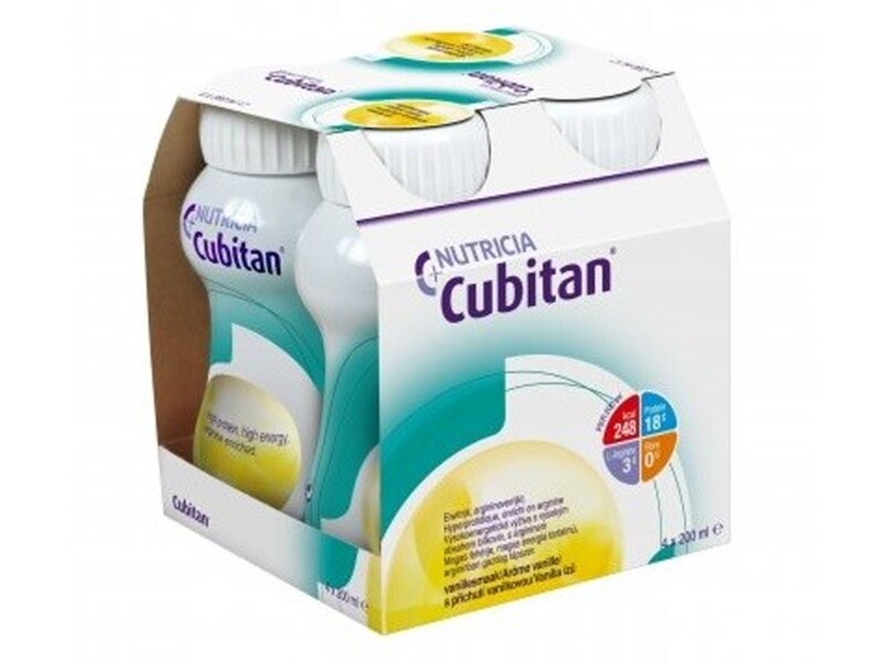 Cubitan nápoj s vanilkovou příchutí 4x200 ml