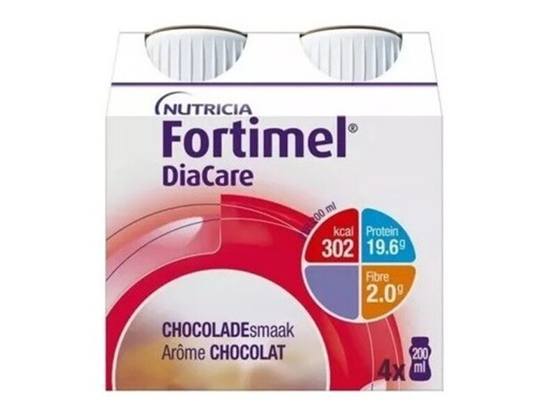Fortimel Diacare nápoj s čokoládovou příchutí 4x200 ml