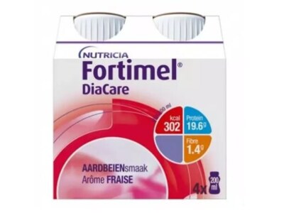 Fortimel Diacare nápoj s jahodovou příchutí 4x200 ml Fortimel Diacare nápoj s jahodovou příchutí 4x200 ml
