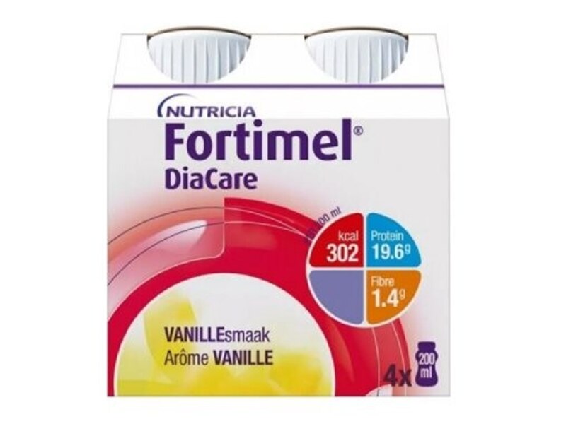 Fortimel Diacare nápoj s vanilkovou příchutí 4x200 ml