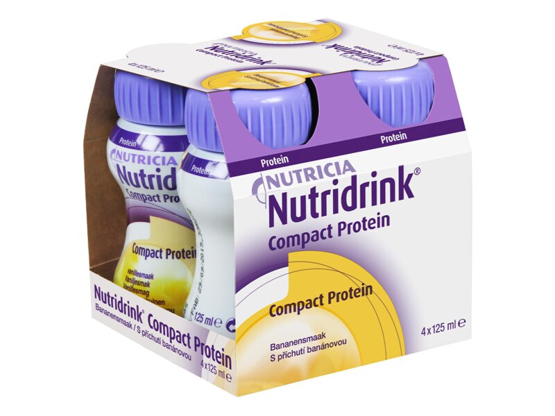 Nutridrink Compact Protein nápoj s bánánovou příchutí 4x125 ml