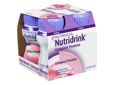 Nutridrink Compact Protein nápoj s jahodovou příchutí 4x125 ml Nutridrink Compact Protein nápoj s jahodovou příchutí 4x125 ml