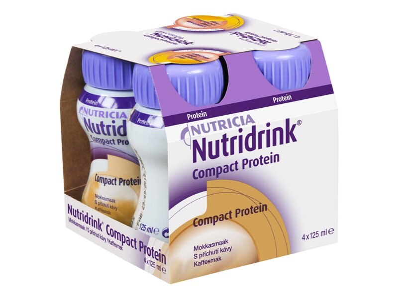 Nutridrink Compact Protein nápoj s příchutí kávy 4x125 ml