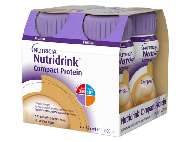 Nutridrink Compact Protein nápoj s příchutí kávy 4x125 ml