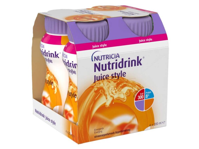 Nutridrink Juice Style nápoj s pomerančovou příchutí 4x200 ml