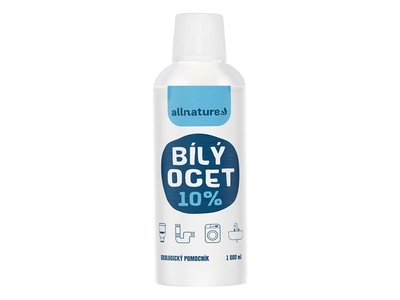 Allnature Bílý ocet 10% pro ekologický úklid domácnosti 1000 ml